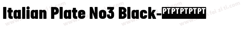 Italian Plate No3 Black字体转换